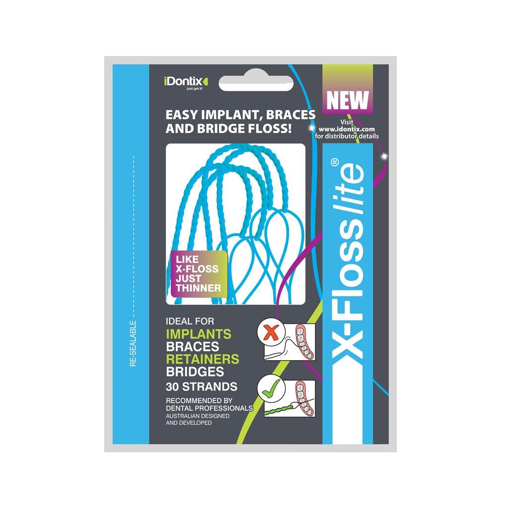 Idontix X Floss Lite Blue Floss Pk 30 Cts Dental Supplies